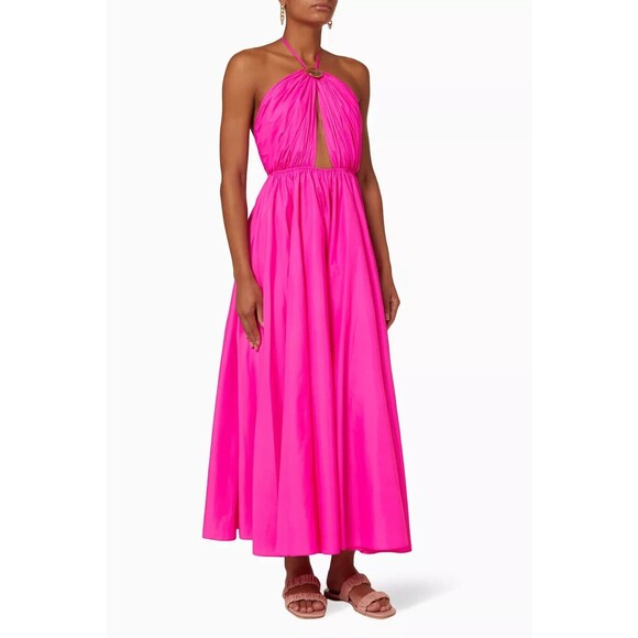 NWT. $495 Staud  Dress in Recycled Nylon SZ 6 pink - Picture 3 of 14